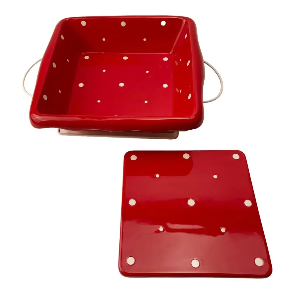 1.5 quart Square Casserole / Temp'tations Ovenware by Tara
